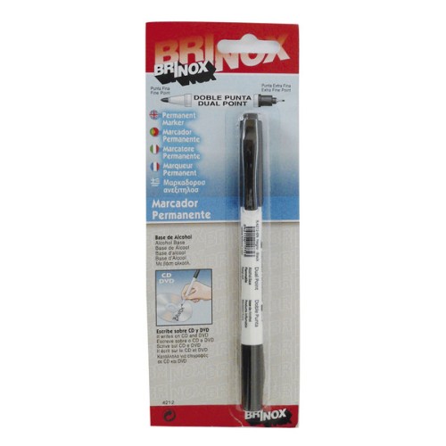 B4212-N Marcador permanente Doble punta. Negro