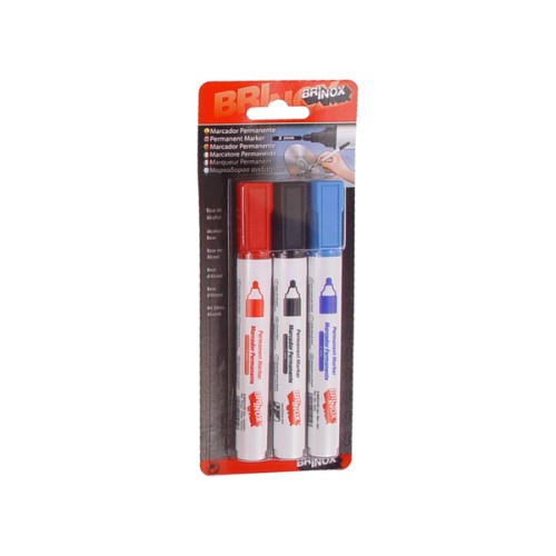 B4213-0 Marcador permanente Punta 2 mm. Negro, Rojo y Azul