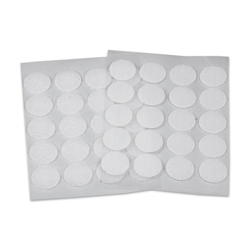 B4243-B Discos adhesivos de cierre téxtil Ø 18 mm. Blanco
