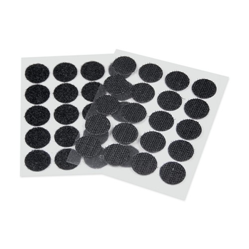 B4243-N Discos adhesivos de cierre téxtil Ø 18 mm. Negro