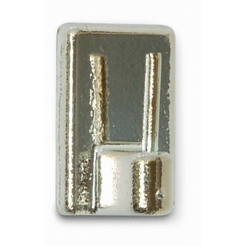 B5006-P Percha Visillos. Plata. 17 x 25 mm