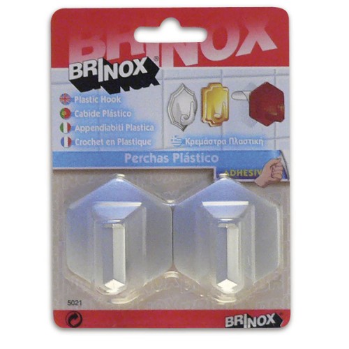 Mod. B5021-Z Percha Hexagonal. Madera. 44 x 49 mm [Blister 2 unidades]