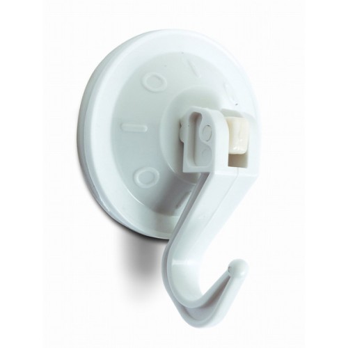 B5052-B Colgador articulado con Ventosa. Blanco. Ø 53 mm