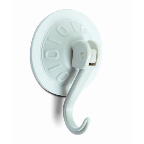 B5053-B Colgador articulado con Ventosa. Blanco. Ø 78 mm