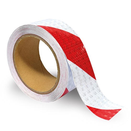 B6173-R Cinta reflectante adhesiva. 5cm x 10m. Rojo-Blanco
