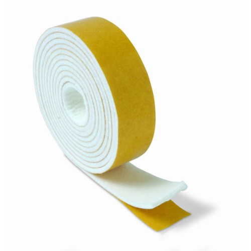 B6275-B Deslizadores Fieltro. Blanco. 25 mm x 2 m