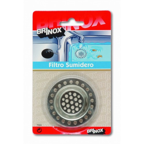 Mod. B7004-E Filtro Sumidero. Acero Inoxidable. Ø 64 mm. Mediano [Blister 1 unidad]