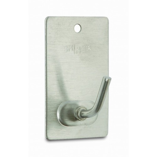B7026-E Percha mediana adhesiva. Acero Inoxidable. 26 x 43 mm