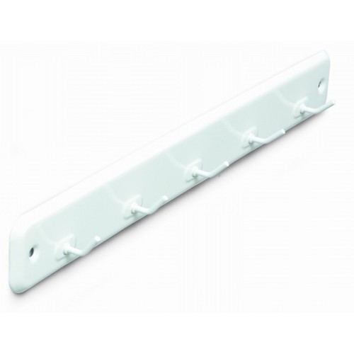 B7036-D Colgador para cocina. Lacado Blanco. 300 x 40 mm. 5 brazos