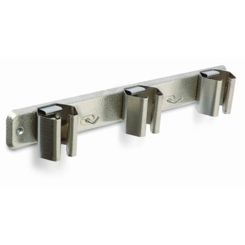 B7041-E Soporte para mangos. Acero Inoxidable. 300 x 40 mm. Triple