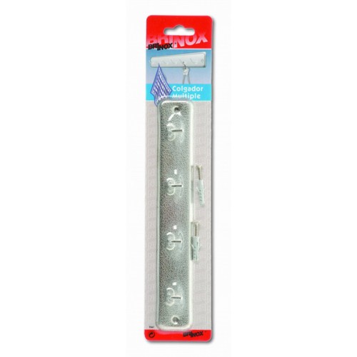 Mod. B7047-E Colgador para cocina. Acero Inoxidable. 240 x 40 mm. 4 brazos [Blister 1 unidad]