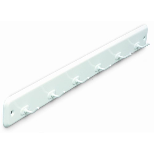 B7048-D Colgador para cocina. Lacado Blanco. 350 x 40 mm. 6 brazos