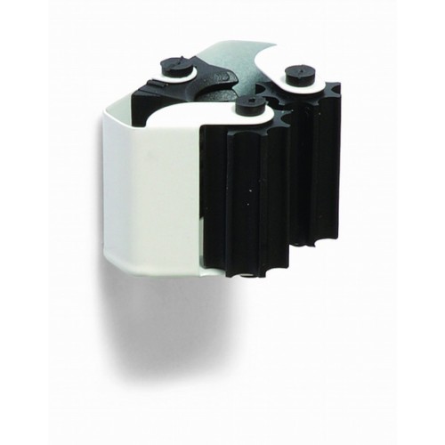 B7064-D Cuelga escobas con rodillos Individual. Lacado Blanco. 35 x 55 mm