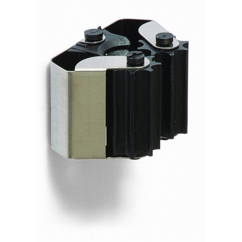 B7064-E Cuelga escobas con rodillos Individual. Acero Inoxidable. 35 x 55 mm