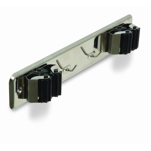 B7065-E Cuelga escobas con rodillos. Acero Inoxidable. 275 x 50 mm. Doble
