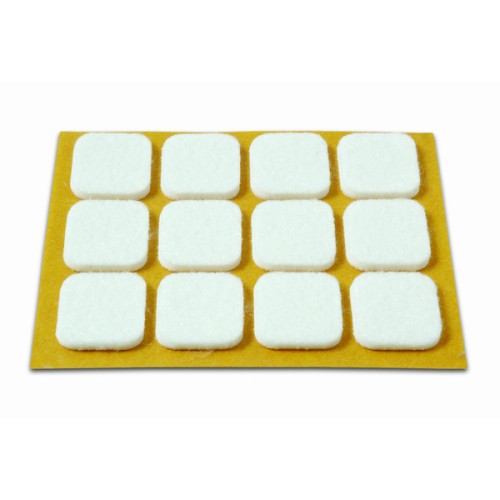 B7074-B Deslizadores Fieltro. Blanco. 20 x 23 mm