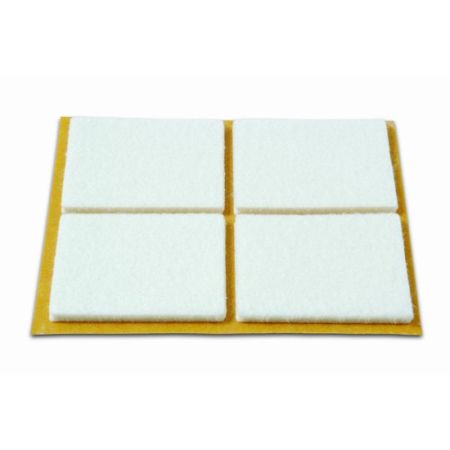 B7084-B Deslizadores Fieltro. Blanco. 44x38 mm