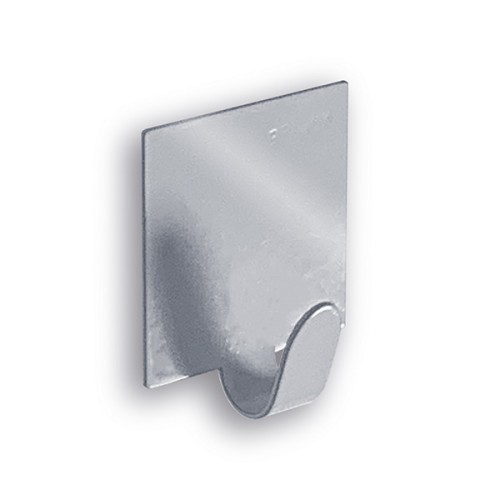 B7206-D Percha Cuadrada Mediana. Inox. Adhesiva. Lacado blanco