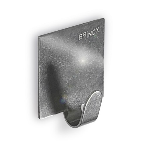 B7206-E Percha Cuadrada Mediana. Inox. Adhesiva. Inox