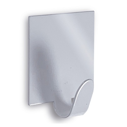 B7207-D Percha Cuadrada Grande. Inox. Adhesiva. Lacado blanco
