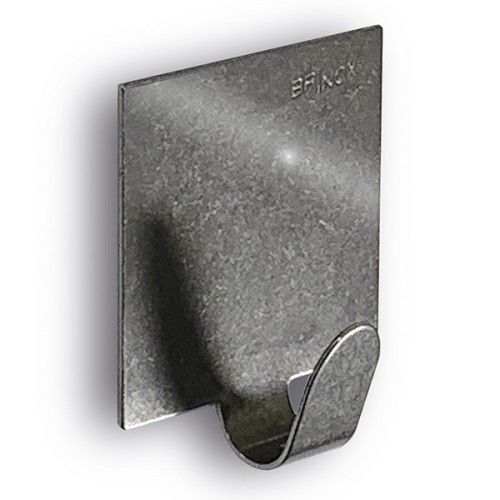 B7207-E Percha Cuadrada Grande. Inox. Adhesiva. Inox