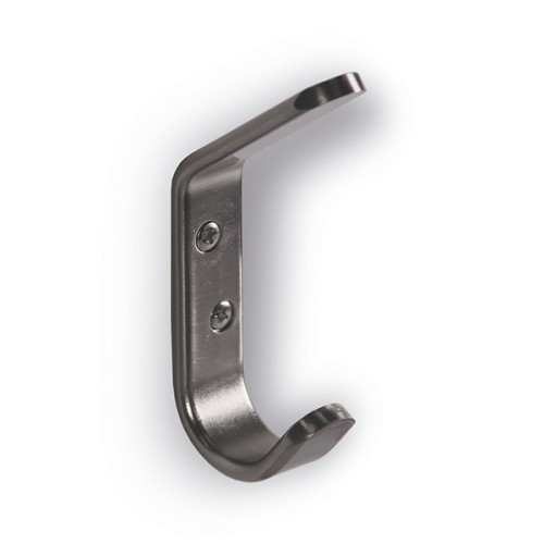 B7220-F Percha Aluminio. Doble gancho. Satinado