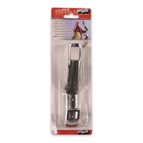 Mod. B7222-F Percha Office. Doble. Satinado [Blister 1 unidad]