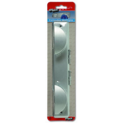 Mod. B7243-F Perchero Media Luna. Cromado mate. 280 x 50 mm. 2 brazos [Blister 1 unidad]