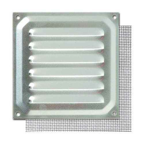 B7300-A Rejilla con Mosquitera. Aluminio. 10 x 10 cm
