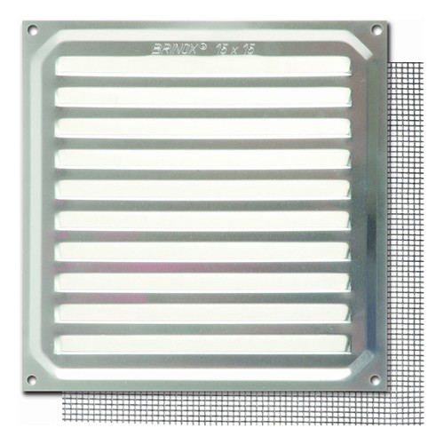 B7301-A Rejilla con Mosquitera. Aluminio. 15 x 15 cm
