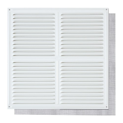 B7305-D Rejilla con Mosquitera. Lacado blanco. 30 x 30 cm