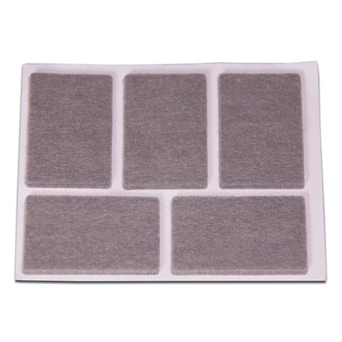 B7613-G Deslizadores de Fieltro Sintético. Gris. 28x44 mm