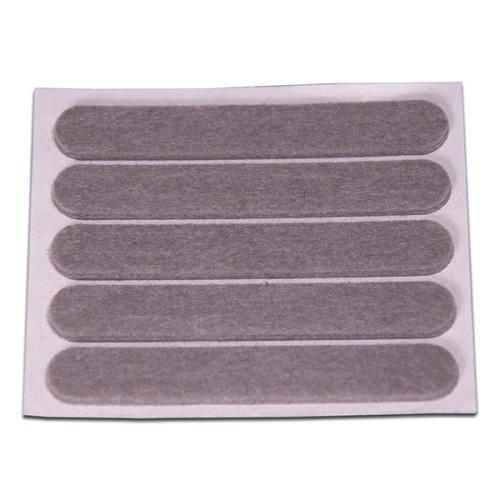 B7615-G Deslizadores de Fieltro Sintético. Gris. 13x91 mm
