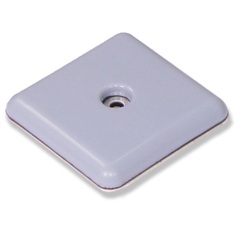 B7760-G Deslizadores para muebles adhesivo y tornillo. Gris. 54 x 54 mm
