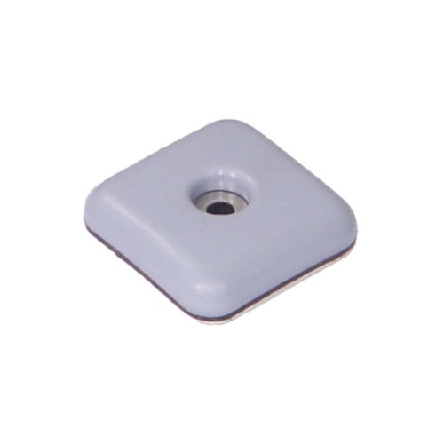 B7761-G Deslizadores para muebles adhesivo y tornillo. Gris. 35 x 35 mm