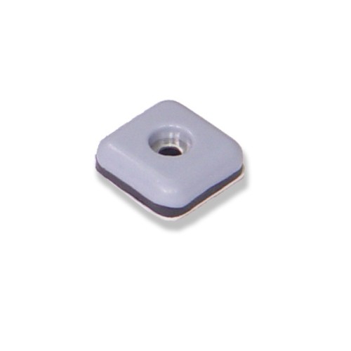 B7762-G Deslizadores para muebles adhesivo y tornillo. Gris. 24 x 24 mm