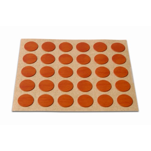 B7790-C Embellecedor Cubre-tornillos adhesivo. Madera Cerezo. Ø 13 mm