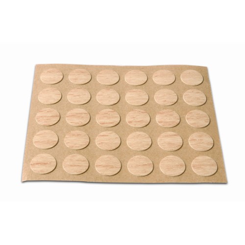 B7790-H Embellecedor Cubre-tornillos adhesivo. Madera Haya. Ø 13 mm