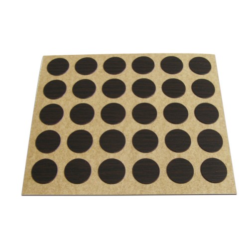 B7790-W Embellecedor Cubre-tornillos adhesivo. Madera Wengué. Ø 13 mm