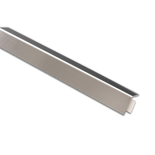 B8051 Ángulo metálico adhesivo. Acero Inoxidable. 250 cm. 30 x 30 mm