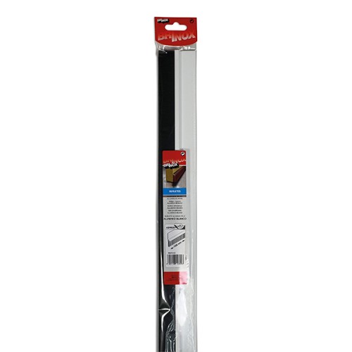 Mod. B8270-D Burlete aluminio pelo 25 mm. Blanco. 100 cm [Blister 1 tira]