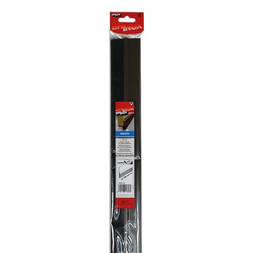 Mod. B8270-M Burlete aluminio pelo 25 mm. Marron. 100 cm [Blister 1 tira]