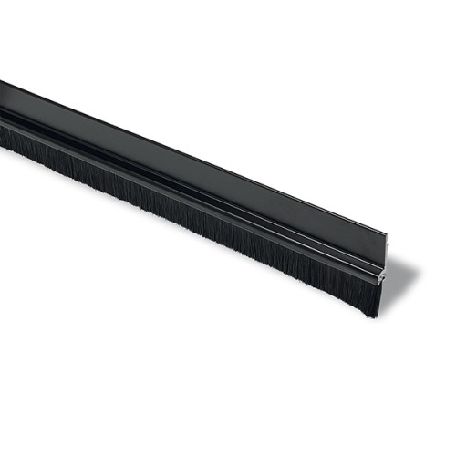 B8270-N Burlete aluminio pelo 25 mm. Negro. 100 cm