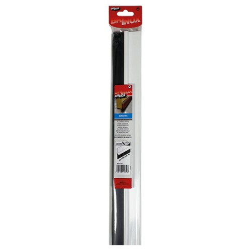 Mod. B8272-D Burlete aluminio goma 25 mm. Blanco. 100 cm [Blister 1 tira]