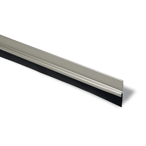B8272-E Burlete aluminio goma 25 mm. Inox. 100 cm