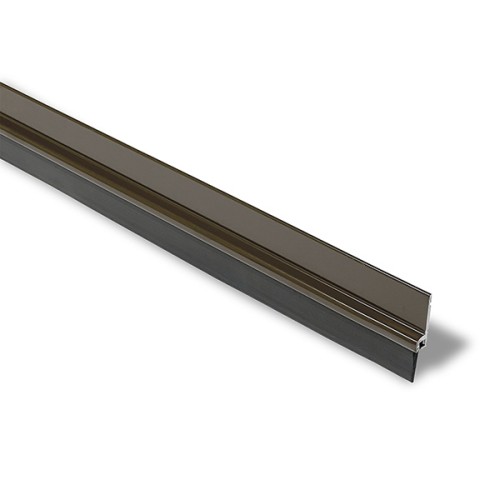 B8272-M Burlete aluminio goma 25 mm. Marron. 100 cm