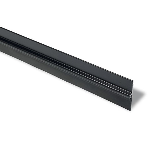 B8272-N Burlete aluminio goma 25 mm. Negro. 100 cm