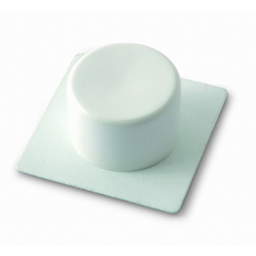 B9001-D Tope puerta adhesivo. Lacado Blanco. 45 x 45 x 21 mm