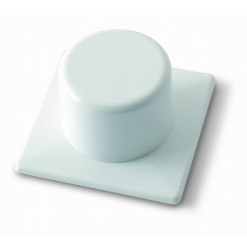 B9003-B Tope puerta plástico adhesivo. Blanco. 42 x 42 x 22 mm