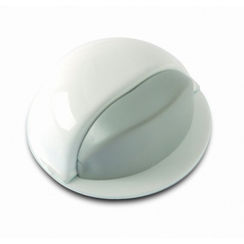 B9004-D Tope Acero para puertas adhesivo. Lacado Blanco. Ø 49 x 22 mm